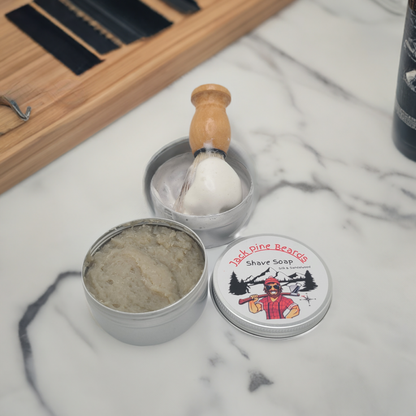 Old Timey Sandalwood & Silk. Hand-Crafted Hot Process Shave Soap