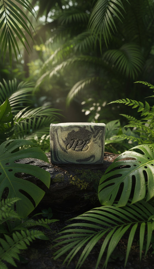 Bronze embossed design on a stone surface with industrial background