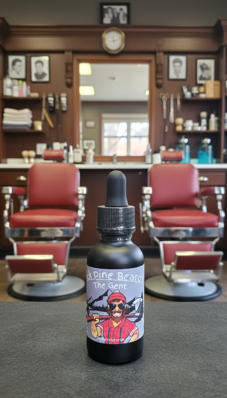 Bottle of alcohol with a colorful label featuring a character on a gray surface.